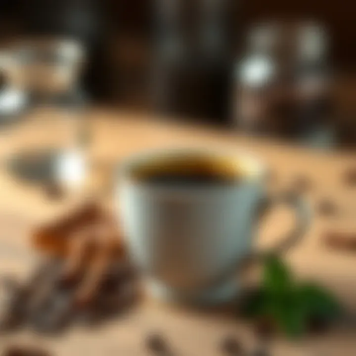 Indulging in Premium Coffee Experience A rich and aromatic cup of premium coffee