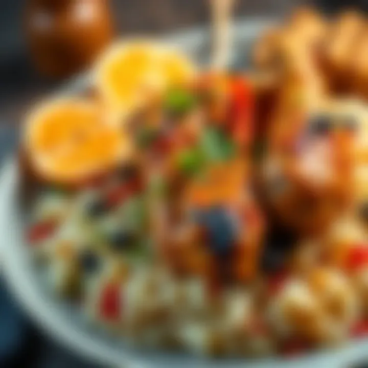 Traditional chicken served on rice with aromatic spices