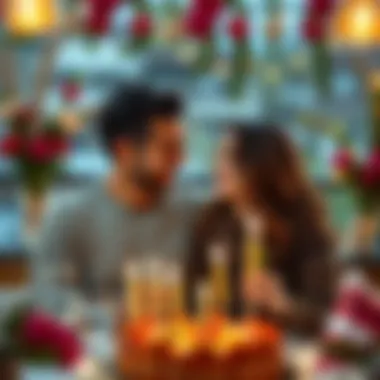 Couple enjoying a meaningful moment together on a birthday