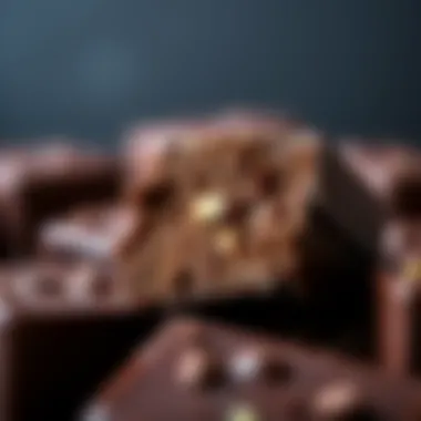 Close-up of dark chocolate pieces highlighting texture and ingredients