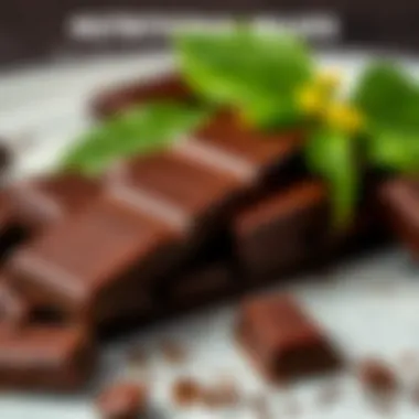 Nutritional benefits of dark chocolate displayed in an infographic
