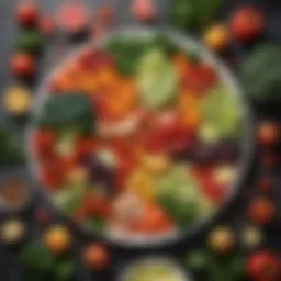 Fresh vegetables and fruits for a healthy diet