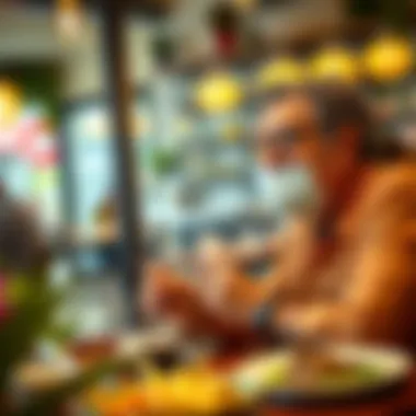 A satisfied diner enjoying a meal at Filizler Köftecisi