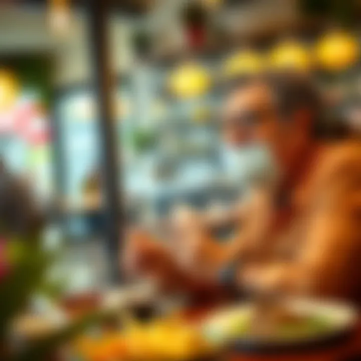 A satisfied diner enjoying a meal at Filizler Köftecisi