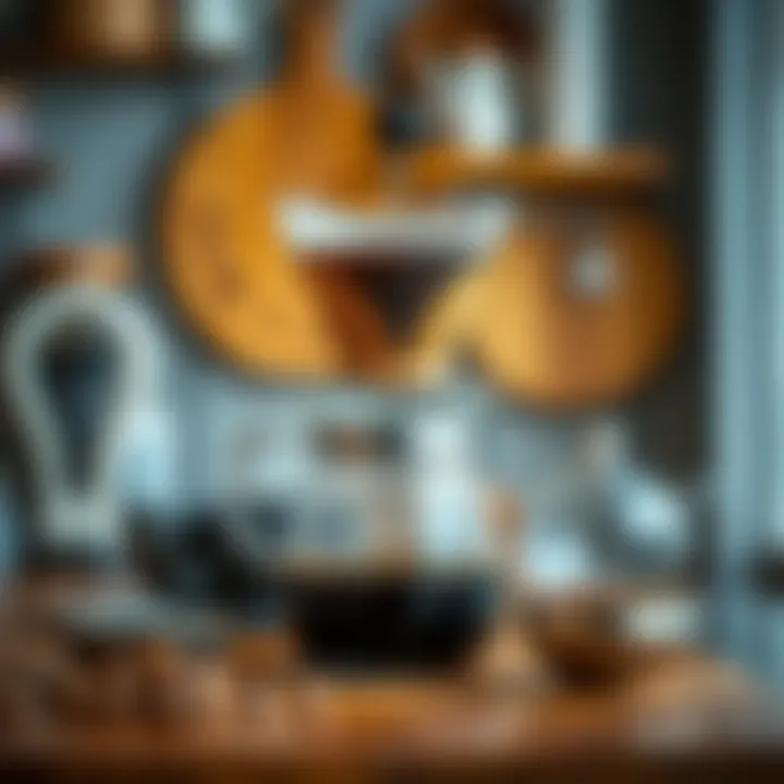 Essential coffee brewing equipment displayed