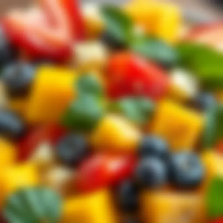 Close-up of a fresh fruit salad