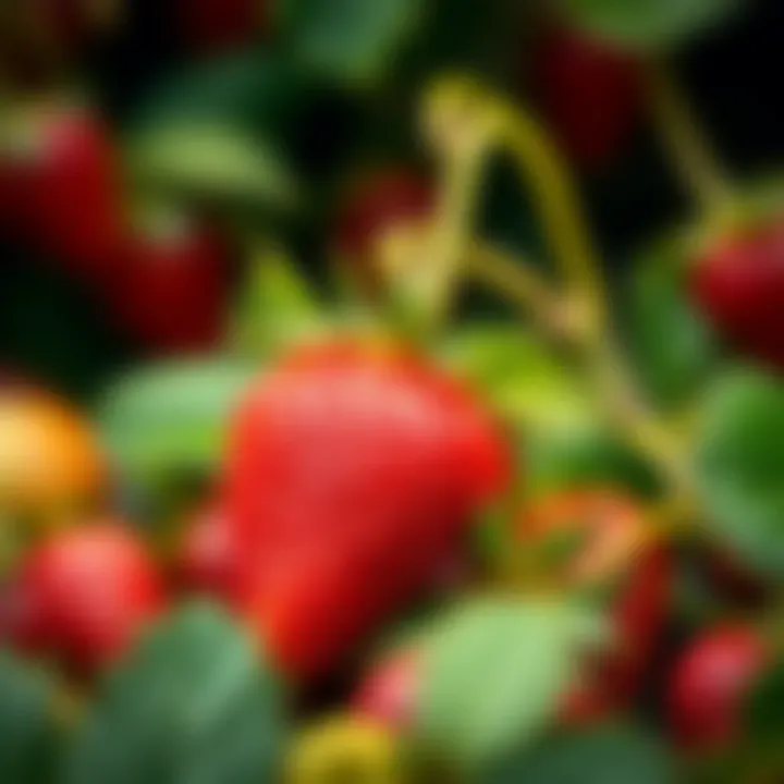 Strawberries showcasing their vibrant colors and freshness