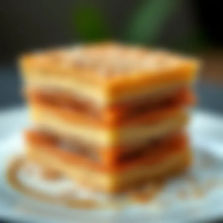 Crispy Layers of Kadayif Dessert Delicately layered kadayif dessert showcasing its crispy texture