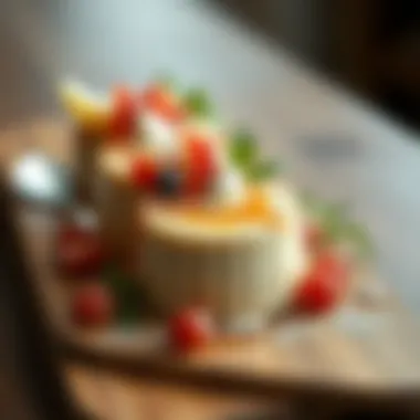 Creative Presentation of Modern Kadayif Modern twist on kadayif dessert served with creative garnishes