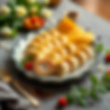 Elegant Platter of Traditional Kadayif Traditional presentation of kadayif dessert on an elegant platter