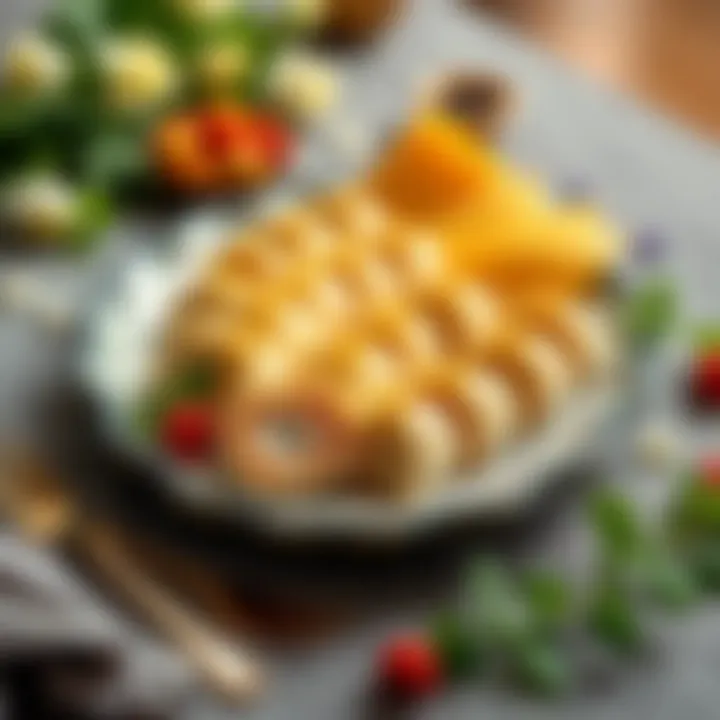 Elegant Platter of Traditional Kadayif Traditional presentation of kadayif dessert on an elegant platter