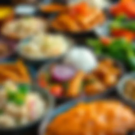 Colorful array of traditional Hatay dishes