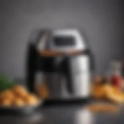 A sleek air fryer showcasing its modern design.