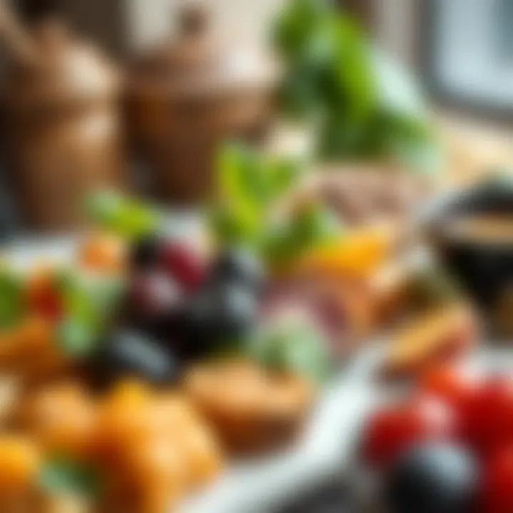 Healthy food plate showcasing folic acid-rich items