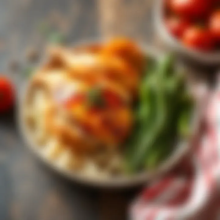 Healthy meal incorporating chicken