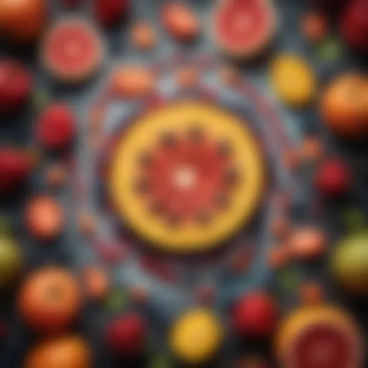 Visual representation of fruit effects on digestion