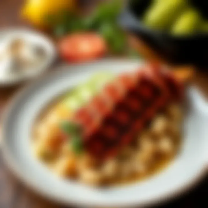 A beautifully plated dish featuring İspir fasulyesi as the main ingredient