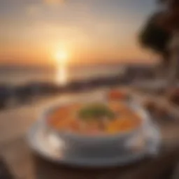 A serene sunset over Karşıyaka, symbolizing the peaceful transition into iftar time.
