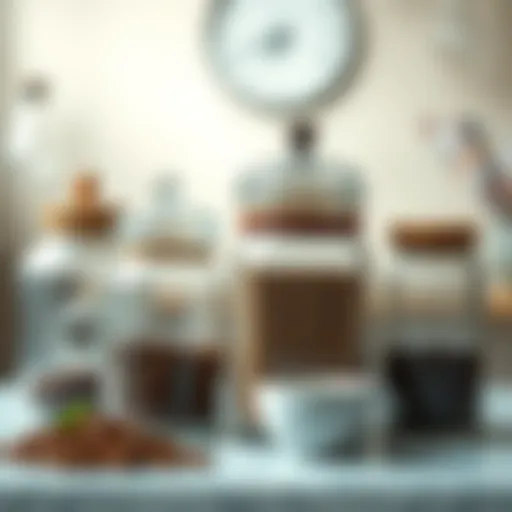 Elegant coffee jars showcasing different designs