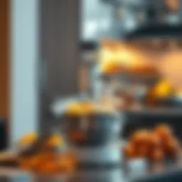 High-tech dough kneading machine in modern kitchen