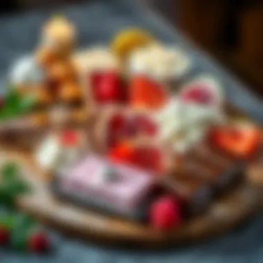 An exquisite dessert platter featuring traditional and modern sweets