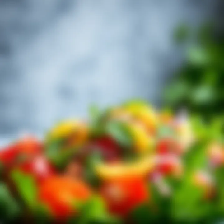 A vibrant salad with fresh ingredients perfect for iftar