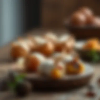 Artisan chestnut candy displayed on a rustic table
