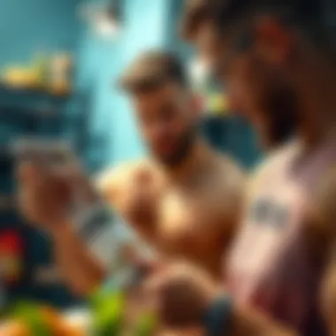 A fitness enthusiast examining protein powder labels