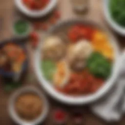 Healthy meal options on a table