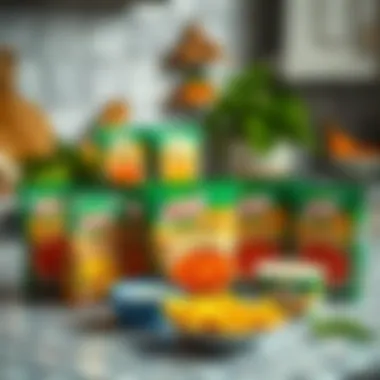 An assortment of Knorr soup packets on a kitchen counter