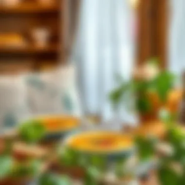 A cozy dining setting featuring Knorr soup as a centerpiece