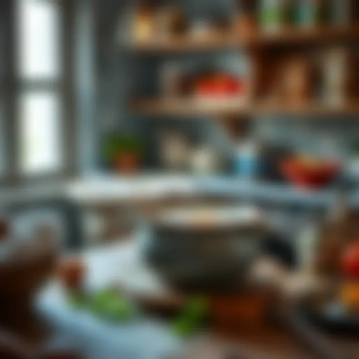 A traditional Turkish kitchen setting with Knorr yogurt soup preparation