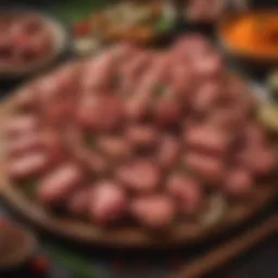 Delicious assortment of meat varieties used in köfte preparation
