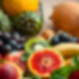Fresh fruits aiding digestion
