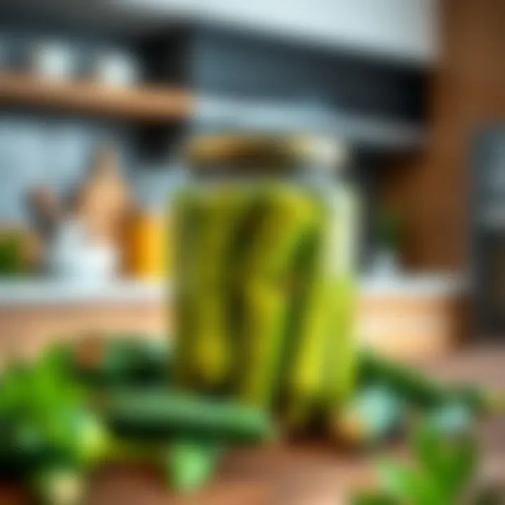 Canned okra displayed in a modern kitchen setting