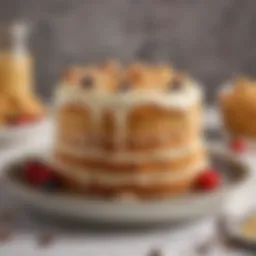 Delicious biscuit cake with cream