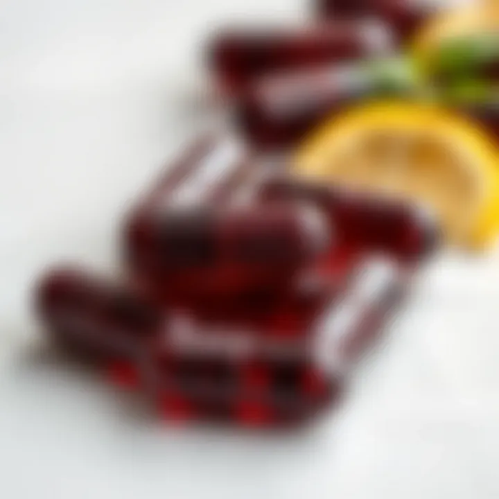 Close-up of krill oil capsules showcasing their rich texture