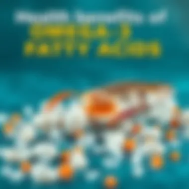 Visual representation of health benefits associated with omega-3 fatty acids