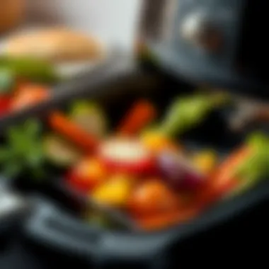 Deliciously cooked vegetables in a Kumtel fryer
