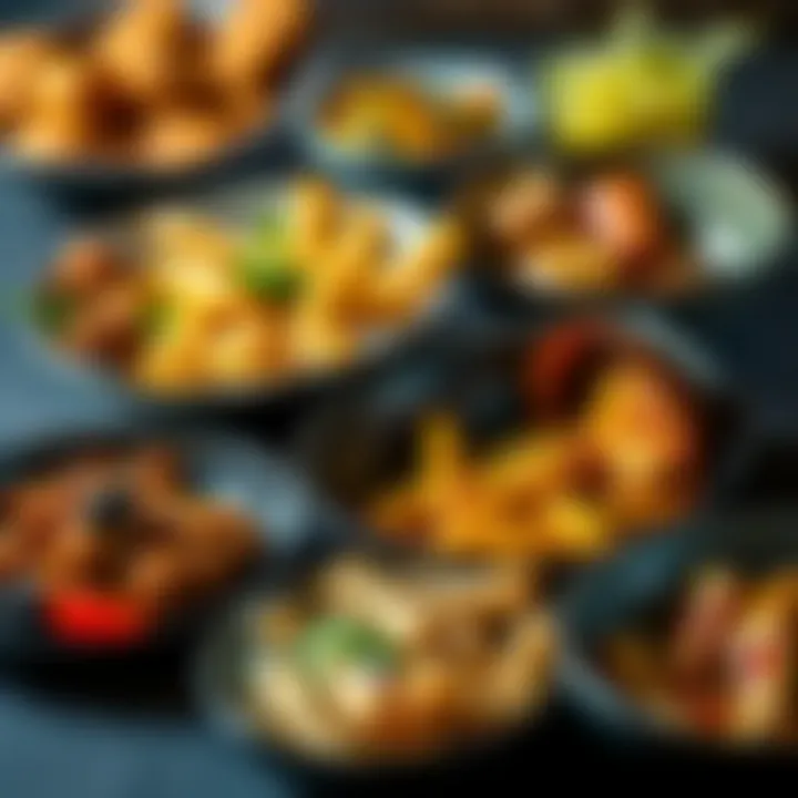 A variety of dishes prepared using Kumtel air fryer