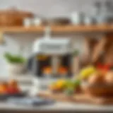 Compact and efficient kitchen appliance in use