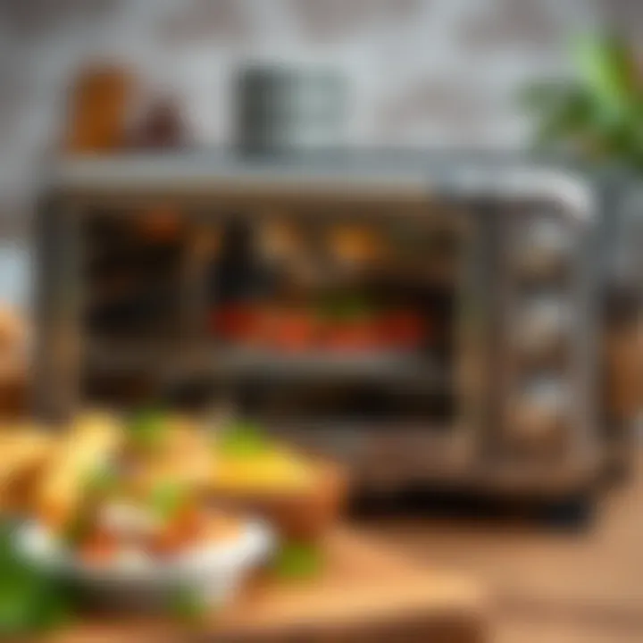 Healthy meal options prepared with a mini oven