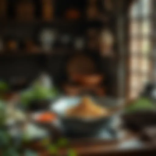 Historical kitchen display featuring a traditional kuzine soba