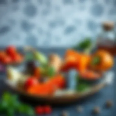 A vibrant array of ingredients celebrated in Tunahan Ak's cuisine