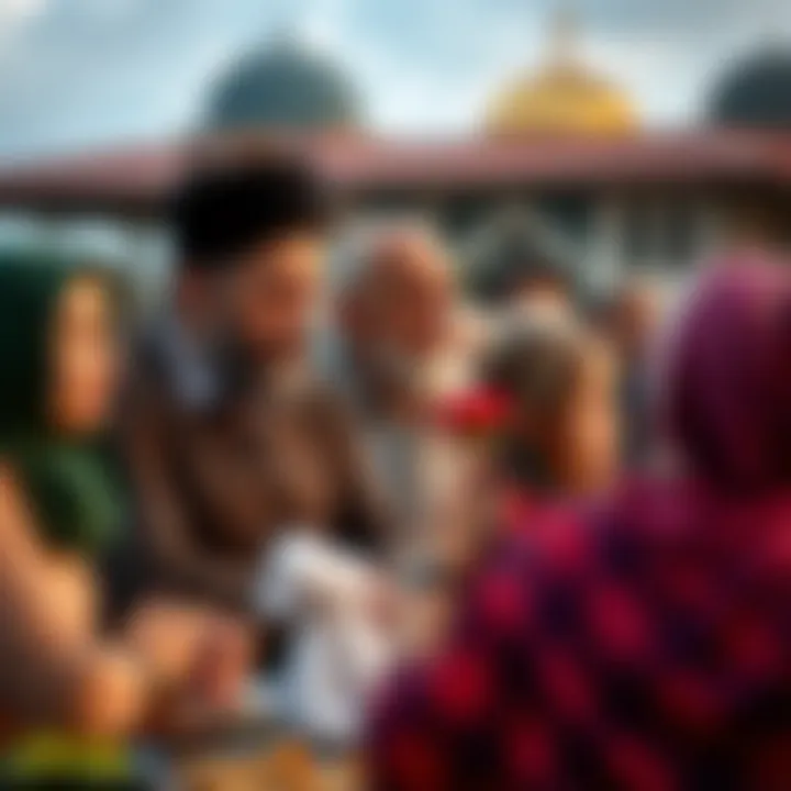 A group of individuals engaging in community worship and reflection