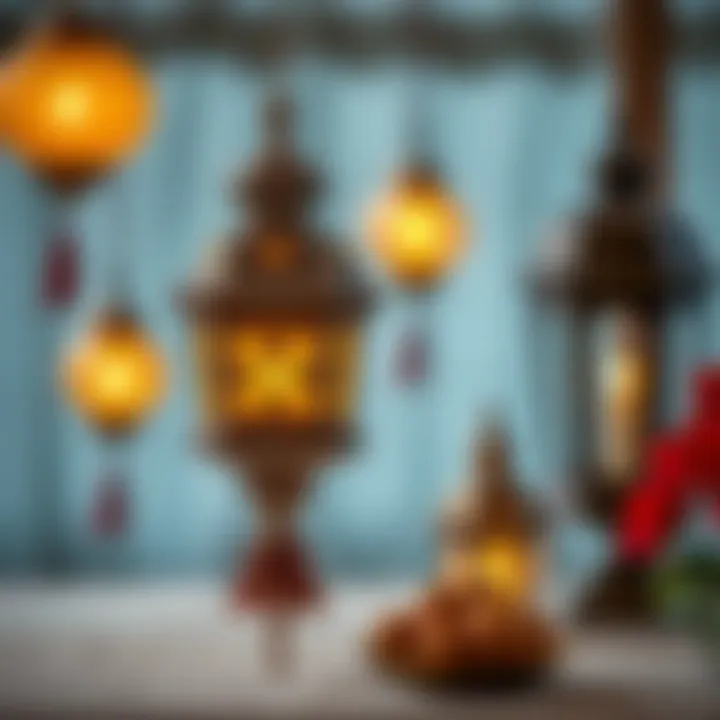 Decorative lanterns symbolizing the light of Mevlid Kandil