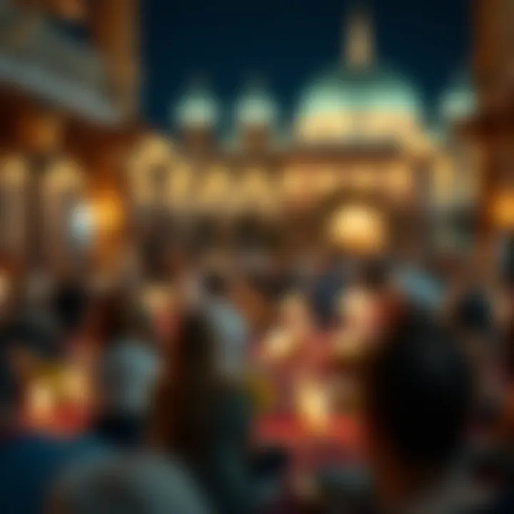 A serene atmosphere during the prayers on Mevlid Kandil night