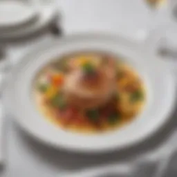 Exquisite table setting showcasing gourmet dishes