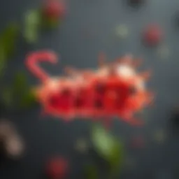 Illustration of Helicobacter Pylori bacteria