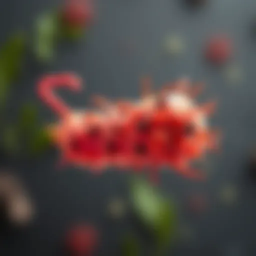 Illustration of Helicobacter Pylori bacteria